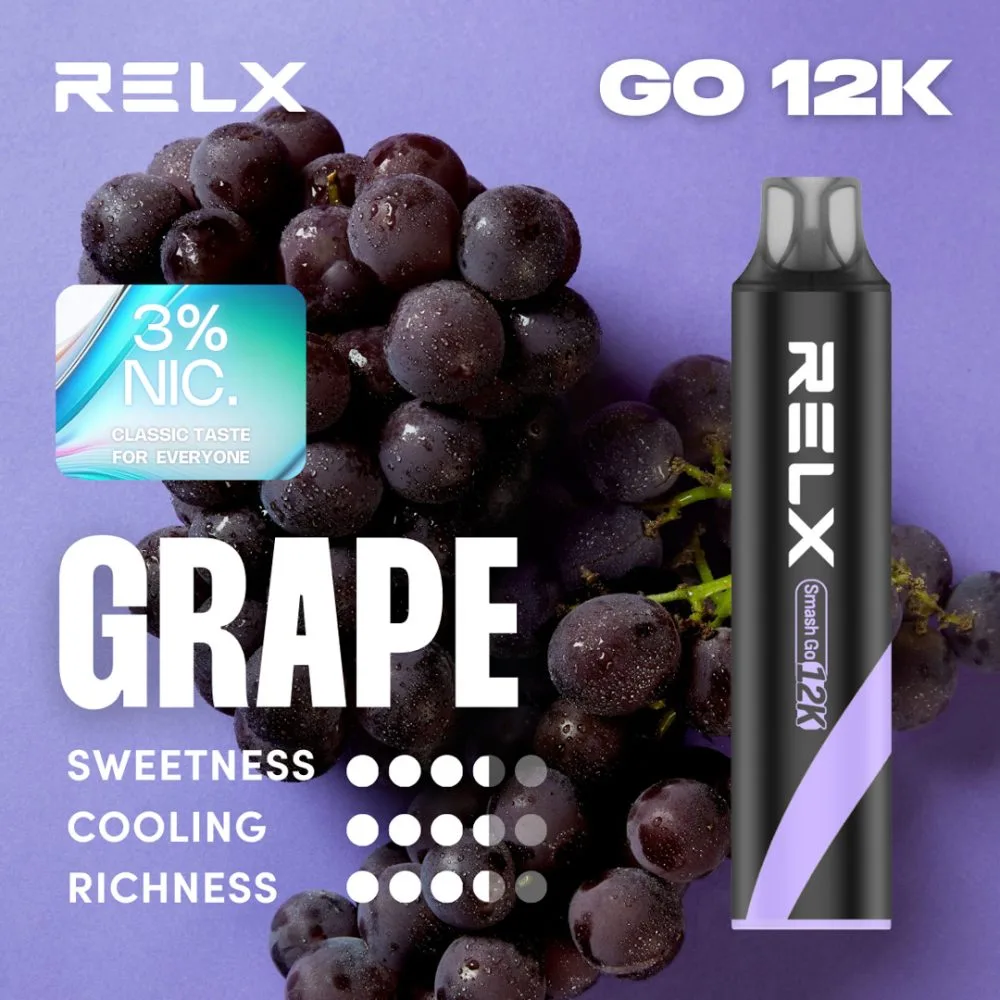 悦刻黑条 RELX SMASH GO 12000口-紫晶葡萄
