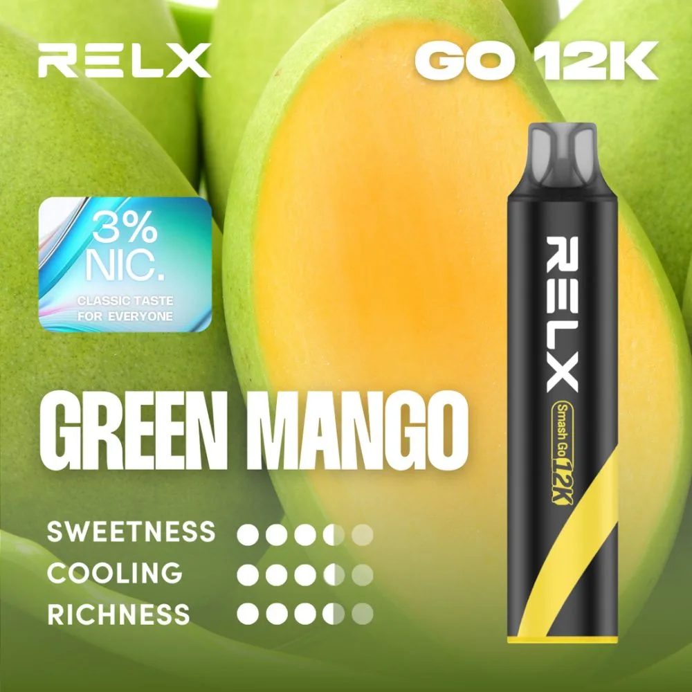 悦刻黑条 RELX SMASH GO 12000口-金耀芒果