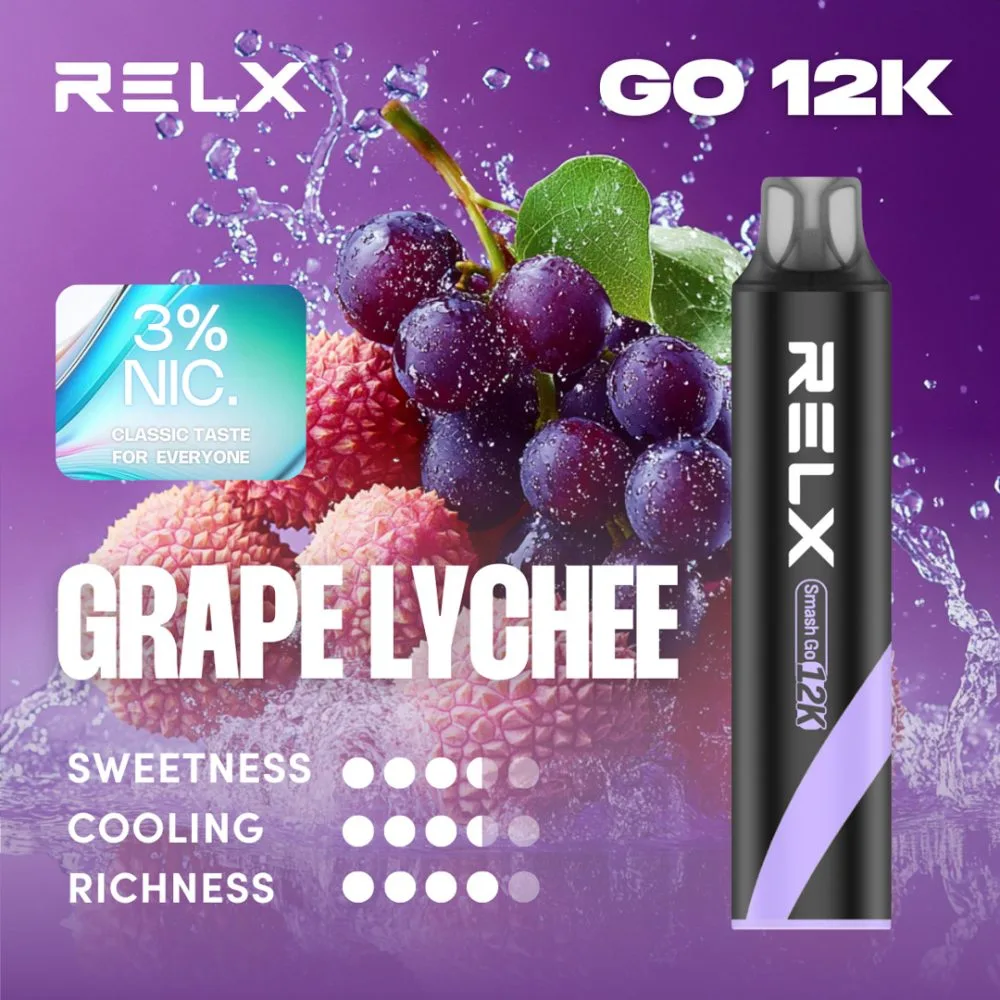 悦刻黑条 RELX SMASH GO 12000口-葡萄荔枝